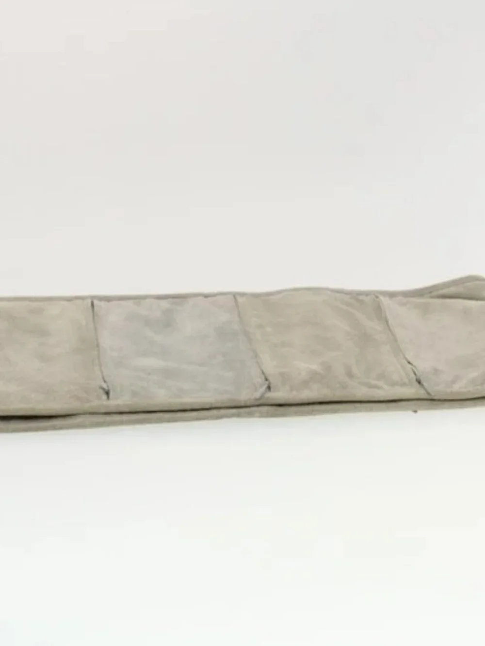CHANEL Wall Hanging Pouch Suede Gray CC Auth bs5681